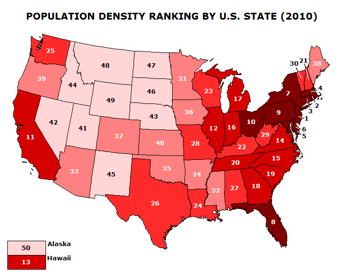most populous states in us